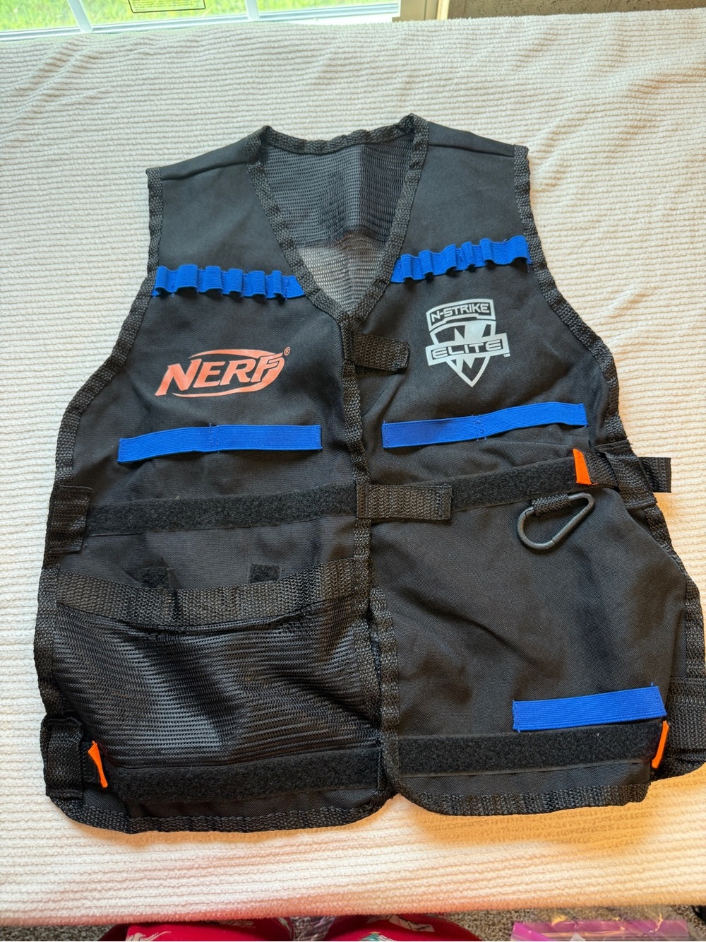 Nerf Black Tactical Vest with Mesh Panels